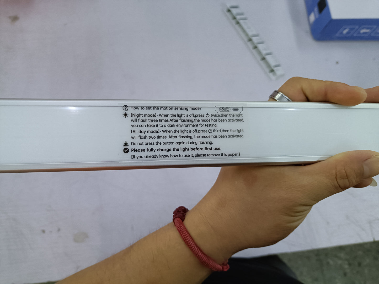 Thin Intelligent Rechargeable Human Body Sensing Light