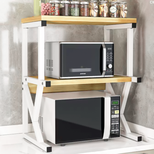2 3 Tier Microwave Oven Rack Stand Storage Holder Kitchen Corner Shelf Black